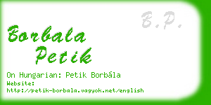 borbala petik business card